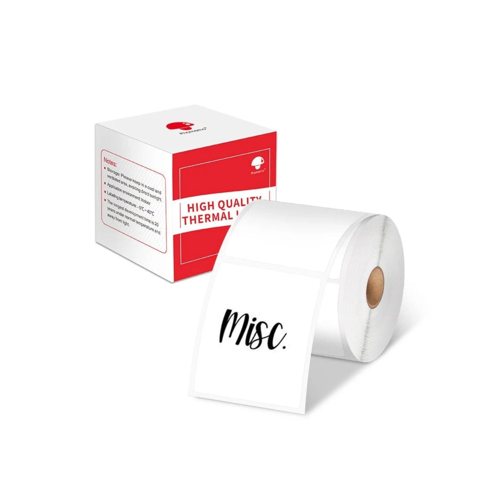 Phomemo Square Label 30*40mm 170pcs - White - STOORE.AE | ستور الامارات